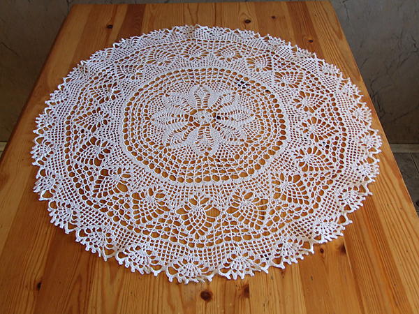Мини-скатерть вязаная. Текстиль, ковры - ручной работы. Фото 5