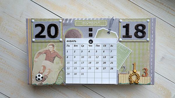 Новогодние настольные календарики ручной работы. Календари ручной работы - ручной работы. Фото 7