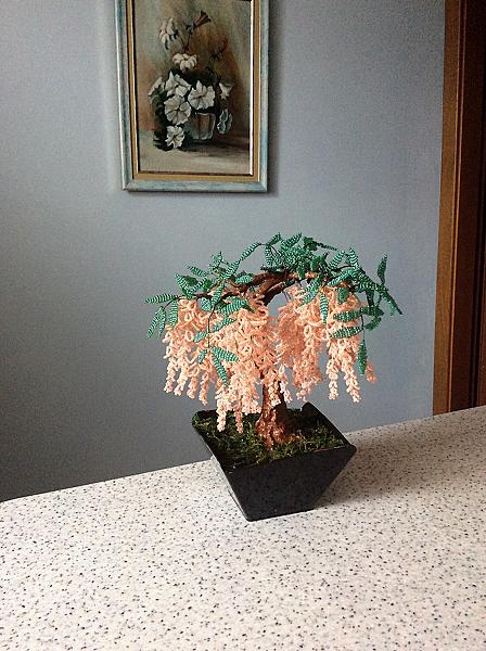 Глициния персиковая. Деревья - ручной работы. Фото 2