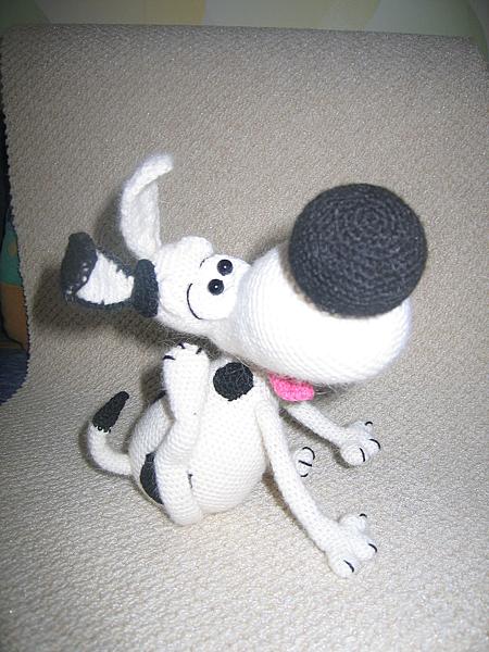 Вязаный щенок долматинца. Фото 2