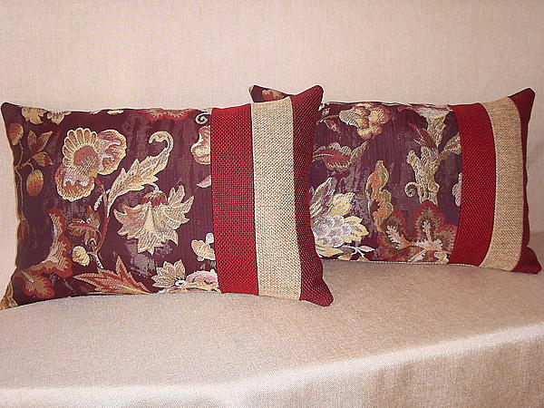 Декоративные подушки "Цветы". Текстиль, ковры - ручной работы. Фото 2
