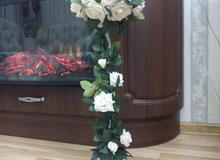 Дерево счастья из белых роз		