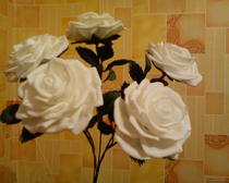 Розы из зефирного фоамирана