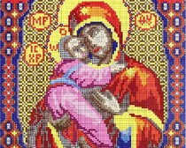 Схема вышивки Владимирской иконы бисером своими руками