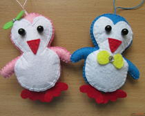 Новогодние сувениры своими руками: новогодние игрушки - пингвины из фетра