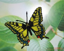 Плетем бабочку бисером для детей