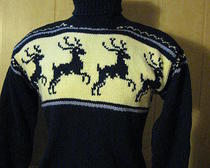 Полушерстяной свитер с оленями