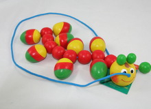 Игрушка-каталка "Разноцветная гусеница"		
