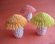 Модульное оригами для начинающих: грибок