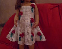 Нарядное платье для девочки из мерсеризованного хлопка
