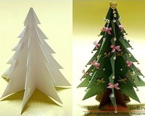 Оригами, новогодняя елочка из бумаги своими руками