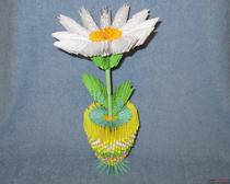 Модульное оригами: ваза с цветами в подарок маме