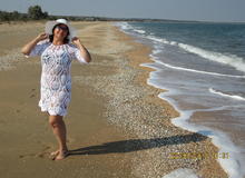 Туника ,летнее пляжное платье из хлопка		