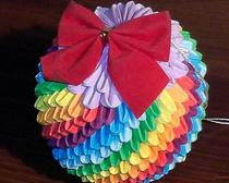 Бумажная игрушка для рождественской ёлочки своими руками - урок оригами