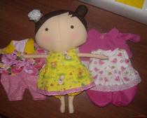 Текстильные куклы: малышка-тильда с костюмчиками