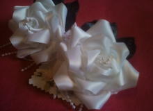Пара резиночек,Белые розы		