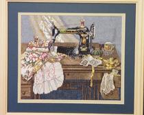 Вышивка крестом картины Швейная машинка
