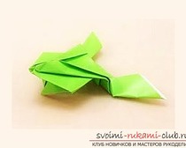 "Прыгающая лягушка", техника оригами