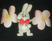 Детские открытки своими руками: "Заяц с цветком"