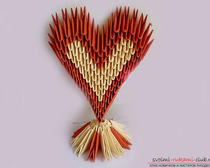 «Статуэтка Сердце». Модульное оригами