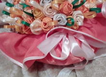 подушка декаративная букет из роз		