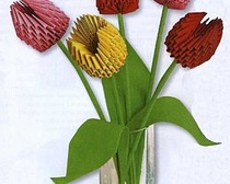 Модульное оригами цветок тюльпана