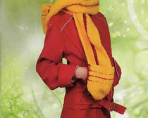 Теплый полосатый шарф для малыша спицами