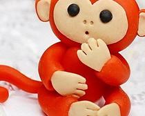 Новогодняя огненная обезьяна - фигурка из полимерной глины своими руками