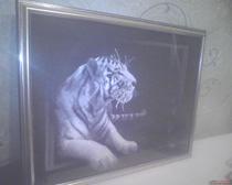 Вышивка крестом картин: белый тигр