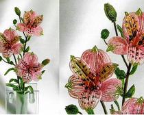 Цветок Альстромерия ("перуанская лилия") из бисера