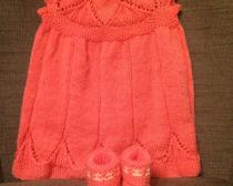 Платье-сарафанчик и пинетки для девочки 6-12 месяцев