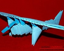 Оригами модели самолета, модульная техника изготовления