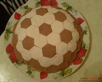 Торт-муравейник для сына: Футбольный мяч