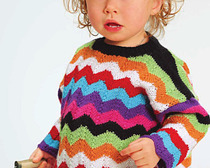 Как связать спицами яркий пуловер для девочки