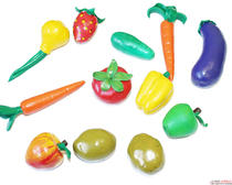 Фигурки из полимерной глины: овощи и фрукты для детей