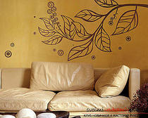Роспись стен по трафарету "тюльпан" своими руками