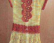 Летнее вязание крючком для девочек: платье