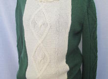 платье-свитер вязаное двухцветное		