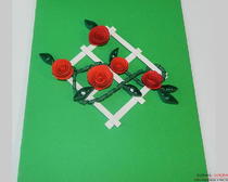 Красивые открытки своими руками: красные розы
