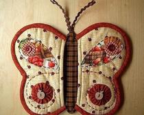 Уроки шитья: прихватка для горячего  Бабочка