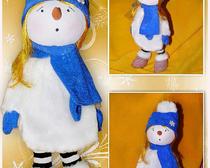 Снежка: кукла в технике грунтованный текстиль
