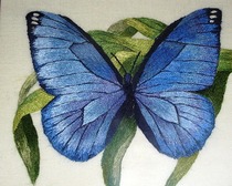 Схемы вышивки гладью бабочки