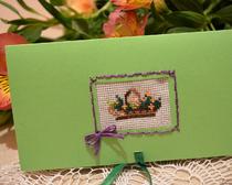 Подарочный конверт для денег с декоративной вышивкой