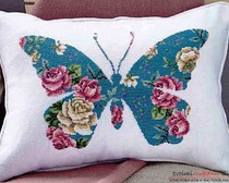 Схемы вышивки бабочек на подушках
