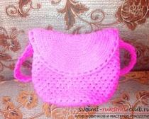 Вязание крючком: рюкзак детский розовый