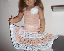 Нежное детское платье крючком из хлопчатобумажной пряжи Coco