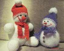 Вяжем веселого снеговика амигуруми своими руками: описание и фото.