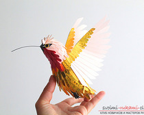 Как сделать птичку из бумаги в стиле оригами