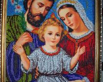Вышивка биером иконы: Святое семейство