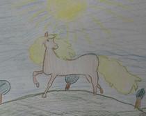 Рисунок карандашами: Конь